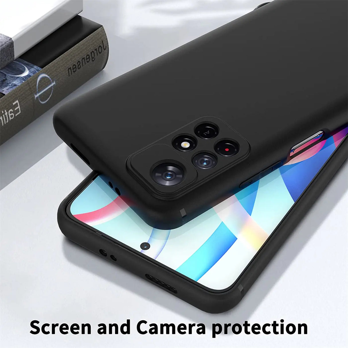 Flexible und sichere TPU Handyhülle für Xiaomi POCO M4 Pro 5G in Schwarz