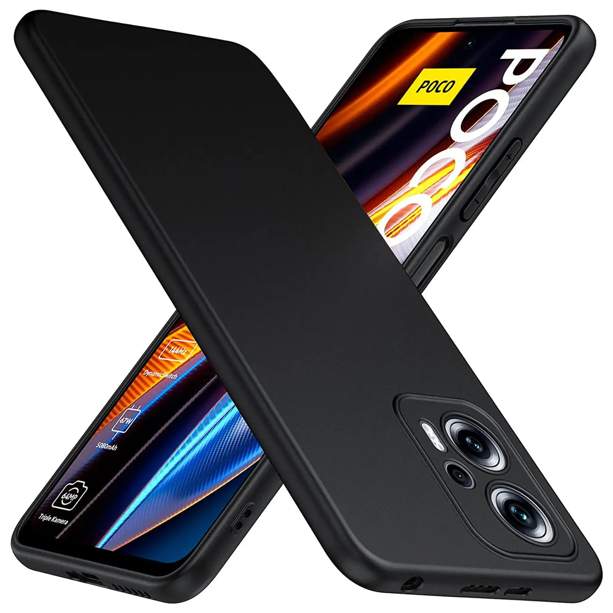 Flexible und sichere TPU Handyhülle für Xiaomi POCO X4 GT in Schwarz