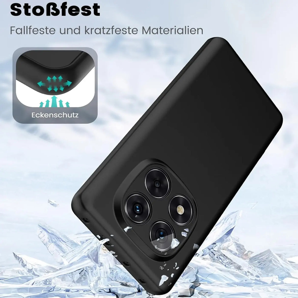 Flexible und sichere TPU Handyhülle für Xiaomi Poco X7 in Schwarz