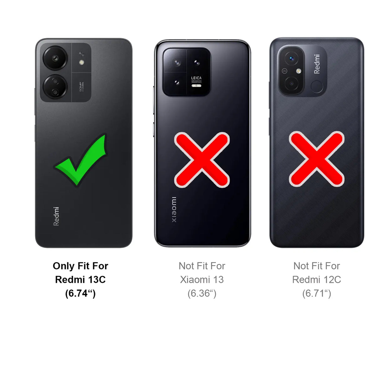 Flexible und sichere TPU Handyhülle für Xiaomi Redmi 13C in Schwarz