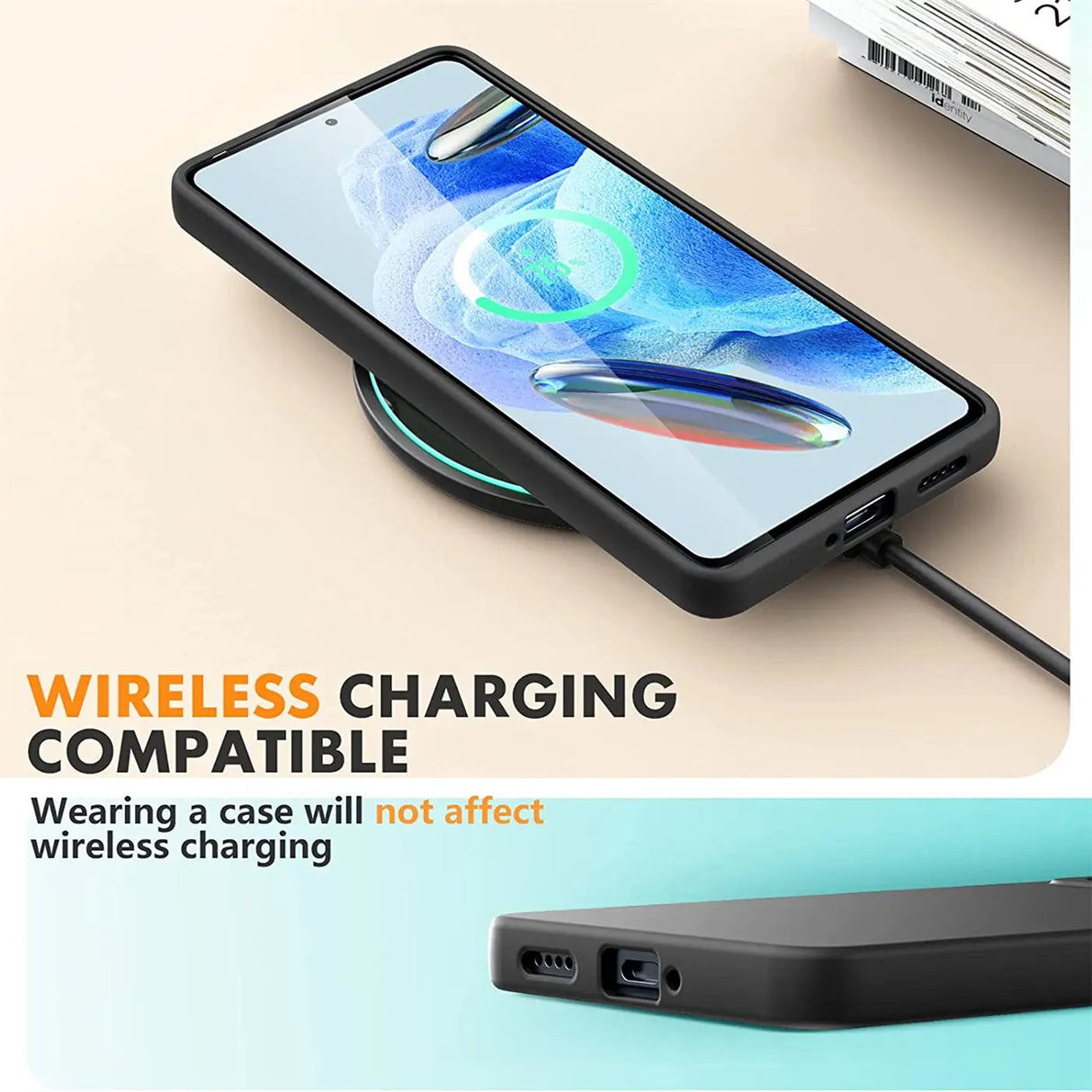 Flexible und sichere TPU Handyhülle für Xiaomi Redmi Note 12 Pro 5G in Schwarz