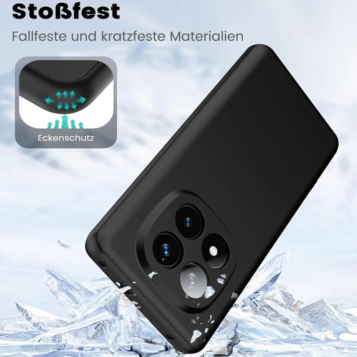 Flexible und sichere TPU Handyhülle für Xiaomi Redmi Note 14 Pro+ 5G in Schwarz