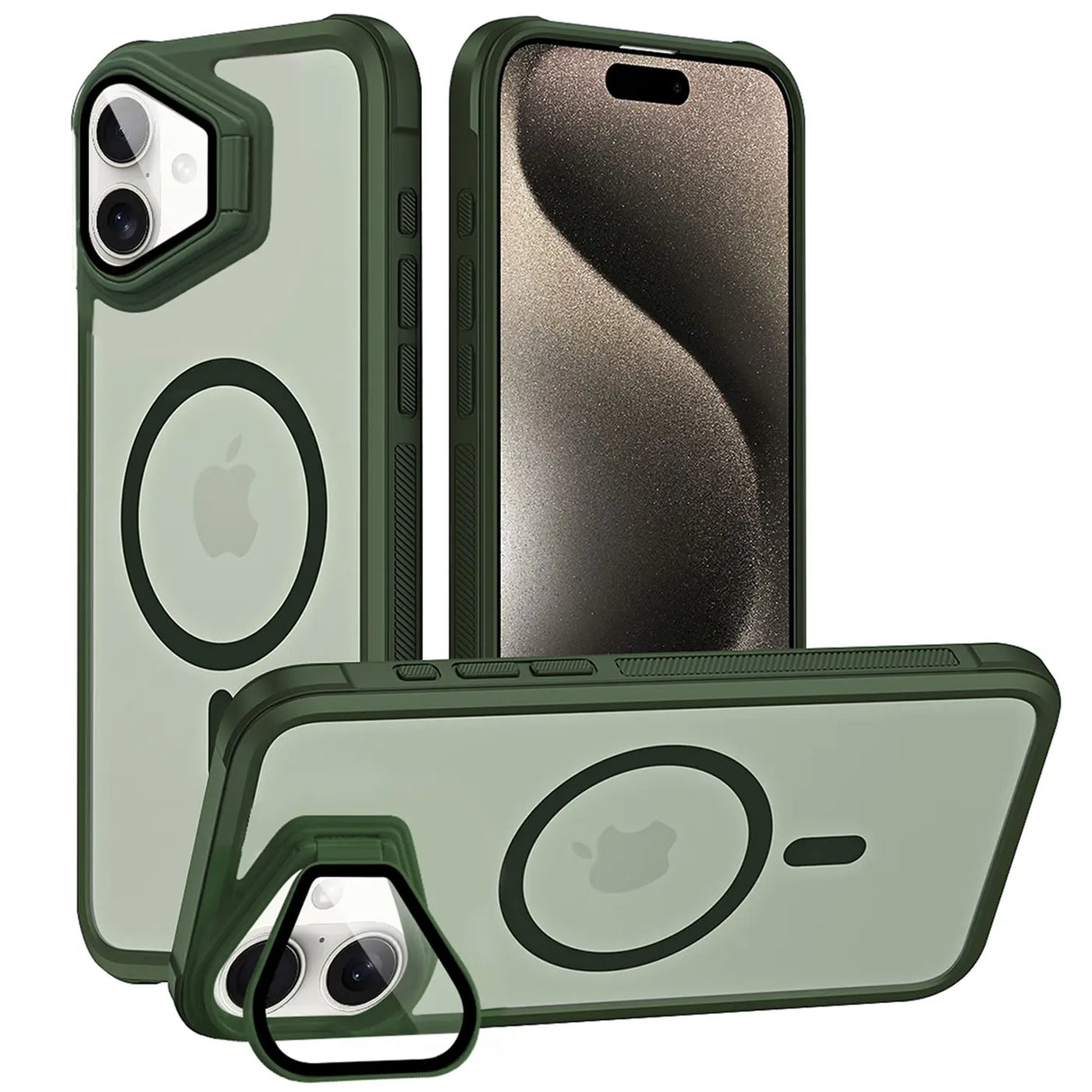 MagSafe Hülle mit multifunktionalem Schutzglas für iPhone 16 Plus – Schützt und dient als Stand