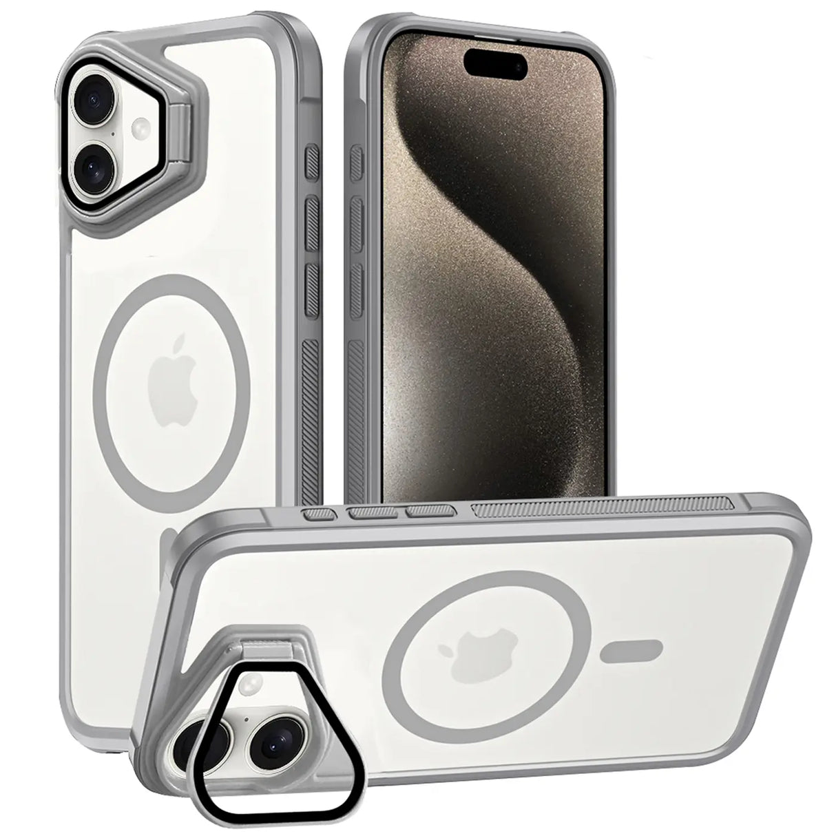 MagSafe Hülle mit multifunktionalem Schutzglas für iPhone 16 – Schützt und dient als Stand