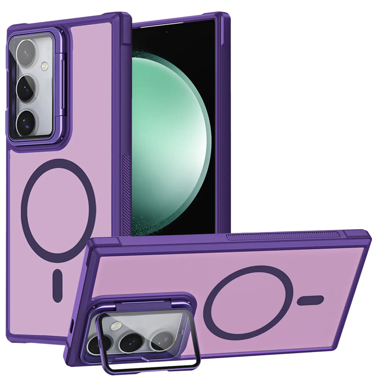 MagSafe Hülle mit multifunktionalem Schutzglas für Samsung Galaxy S23 – Schützt und dient als Stand