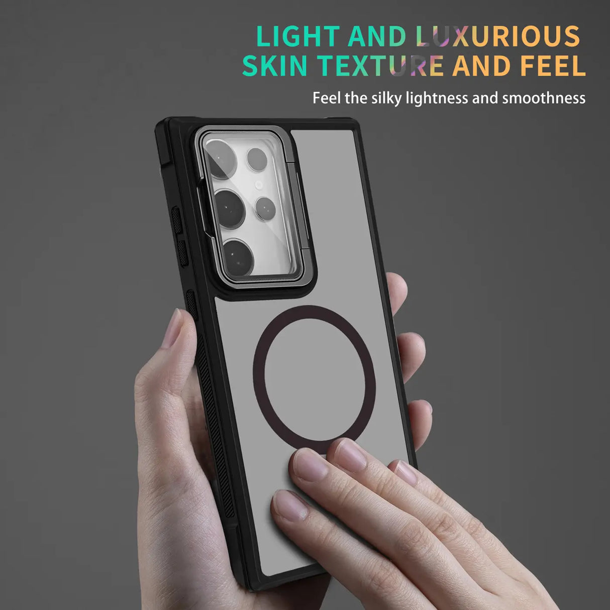 MagSafe Hülle mit multifunktionalem Schutzglas für Samsung Galaxy S24 FE – Schützt und dient als Stand