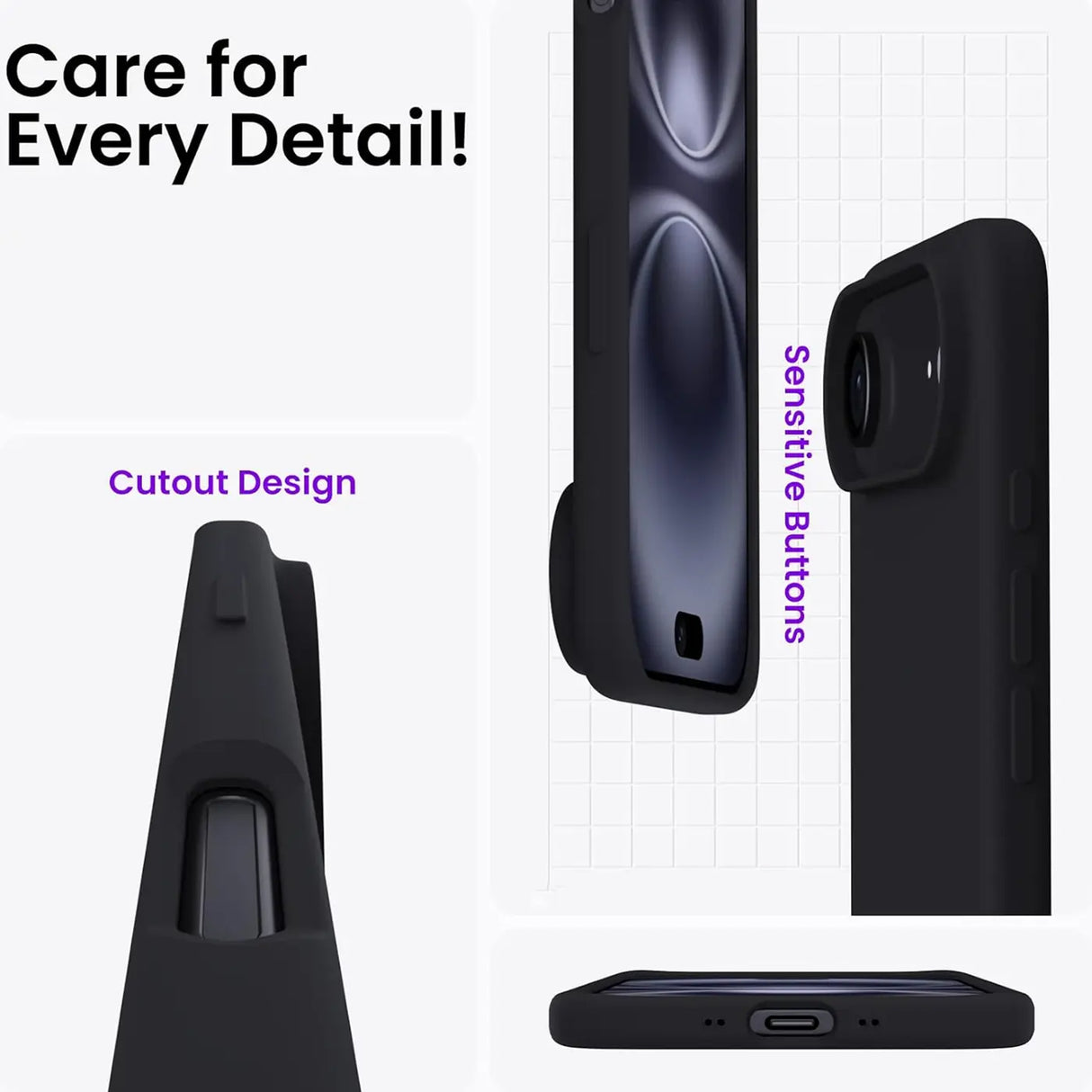 Stoßdämpfende und langlebige Silikon Handyhülle für iPhone 17 Air