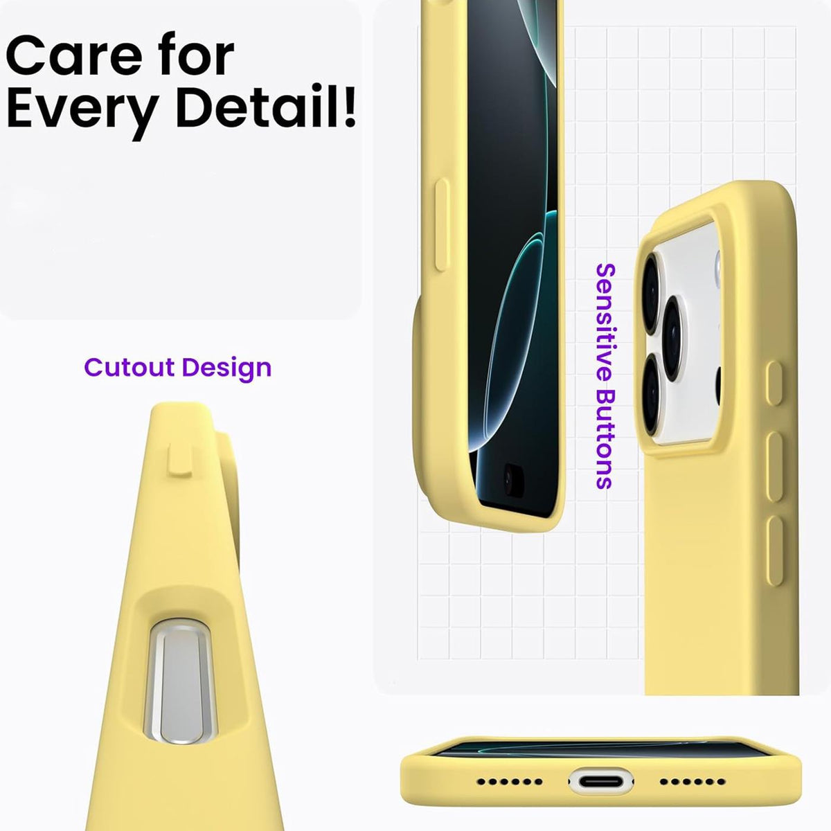iPhone 18 Pro Max - Silikon Hülle Farbig Mikrofaser
