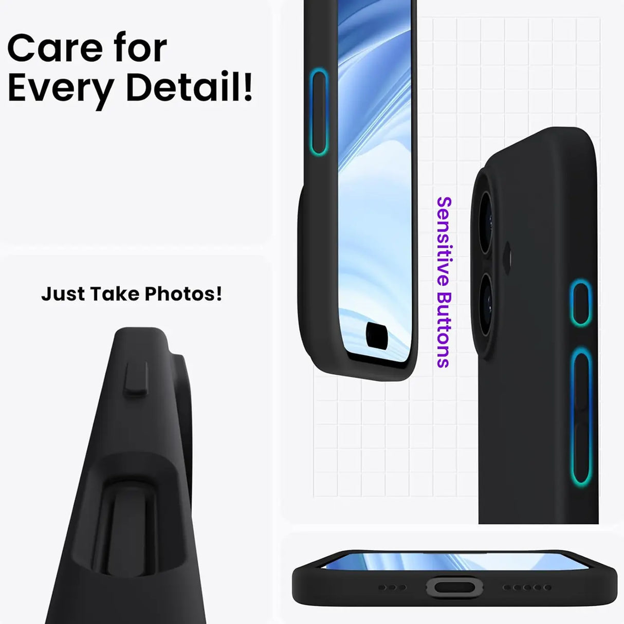 Stoßdämpfende und langlebige Silikon Handyhülle für iPhone 17