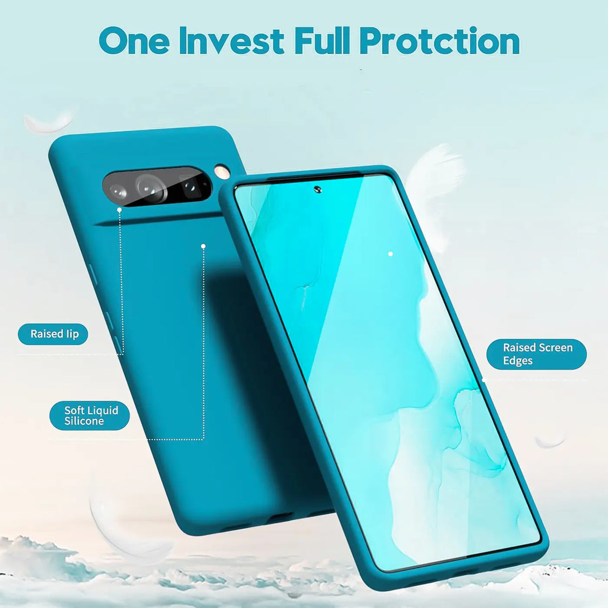 Stoßdämpfende und langlebige Silikon Handyhülle für Google Pixel 8 Pro