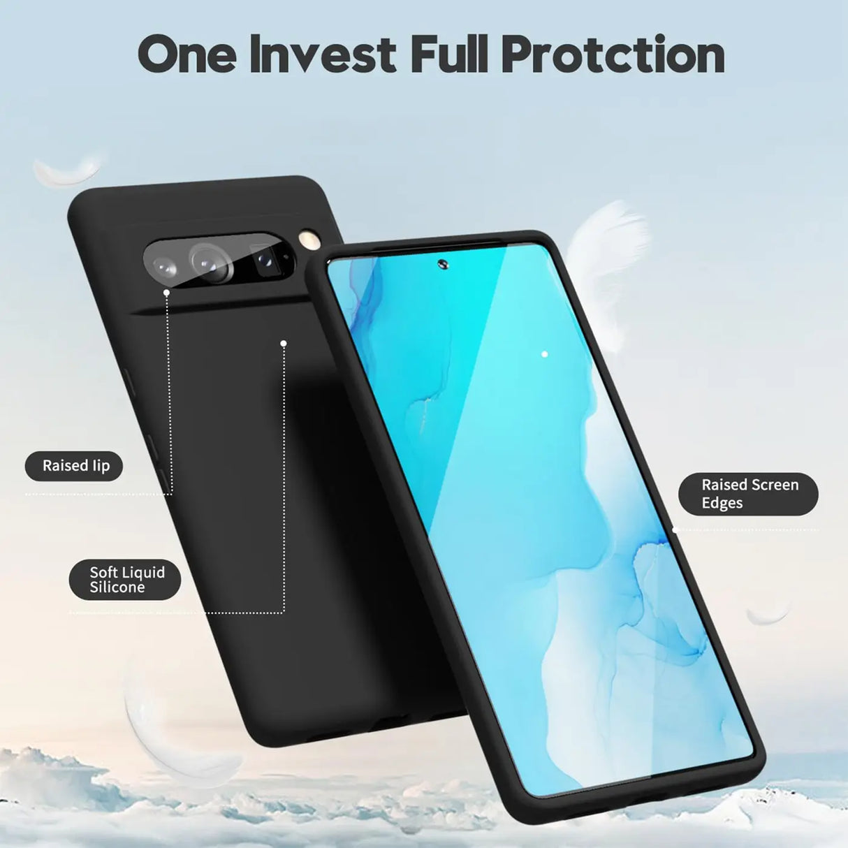 Stoßdämpfende und langlebige Silikon Handyhülle für Google Pixel 8 Pro