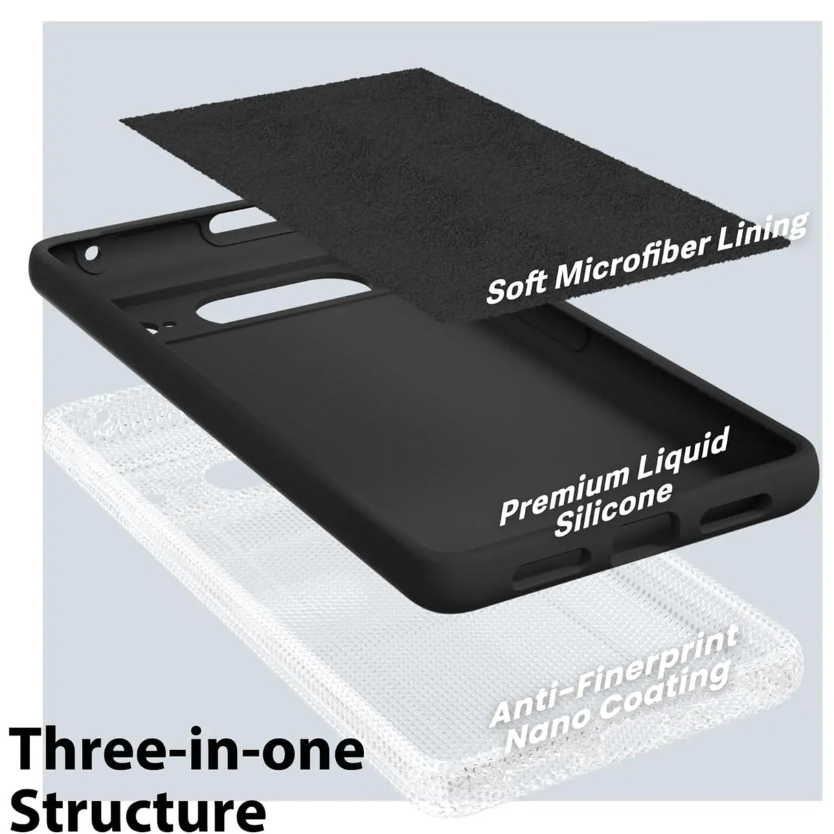 Stoßdämpfende und langlebige Silikon Handyhülle für Google Pixel 8