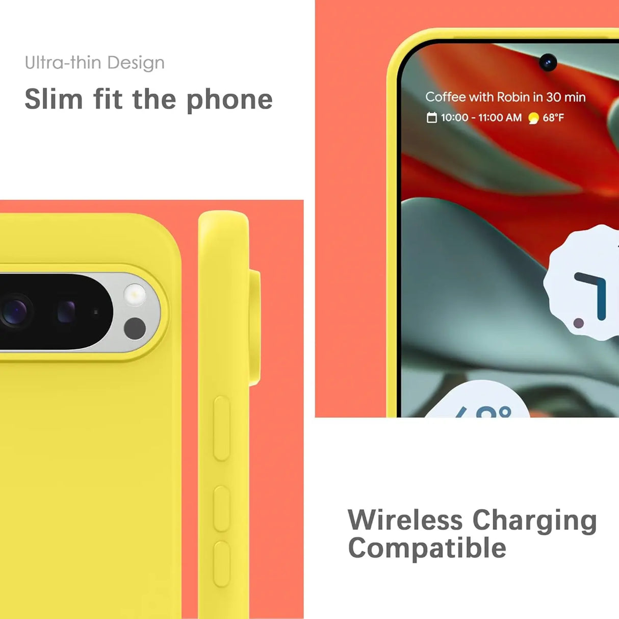 Stoßdämpfende und langlebige Silikon Handyhülle für Google Pixel 9 Pro XL