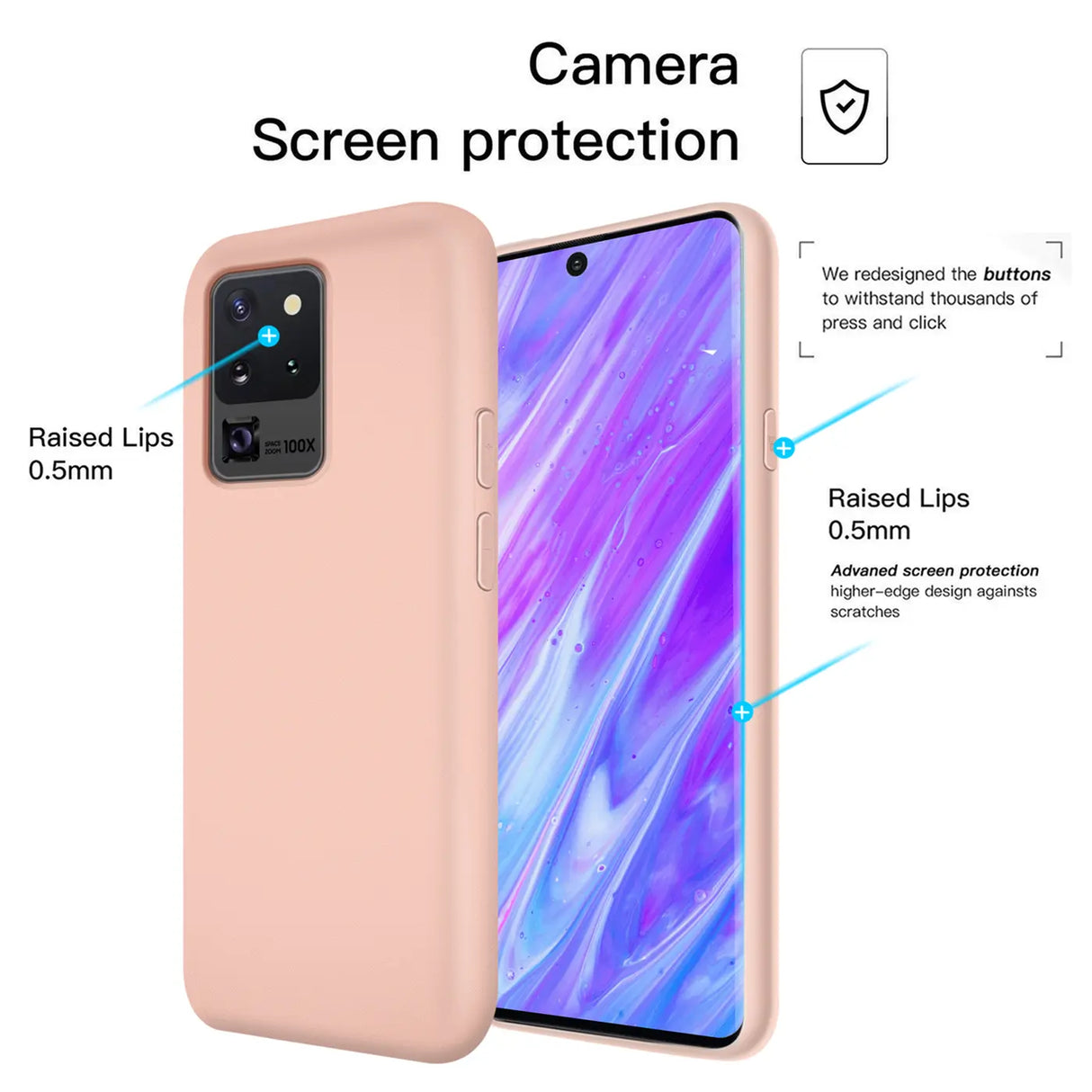 Stoßdämpfende und langlebige Silikon Handyhülle für Samsung Galaxy S20 Ultra