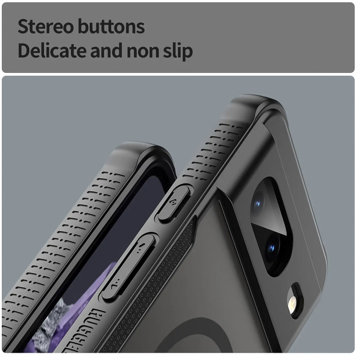 Stoßfeste, MagSafe-kompatible Handyhülle mit halbtransparenter Rückseite für Google Pixel 8