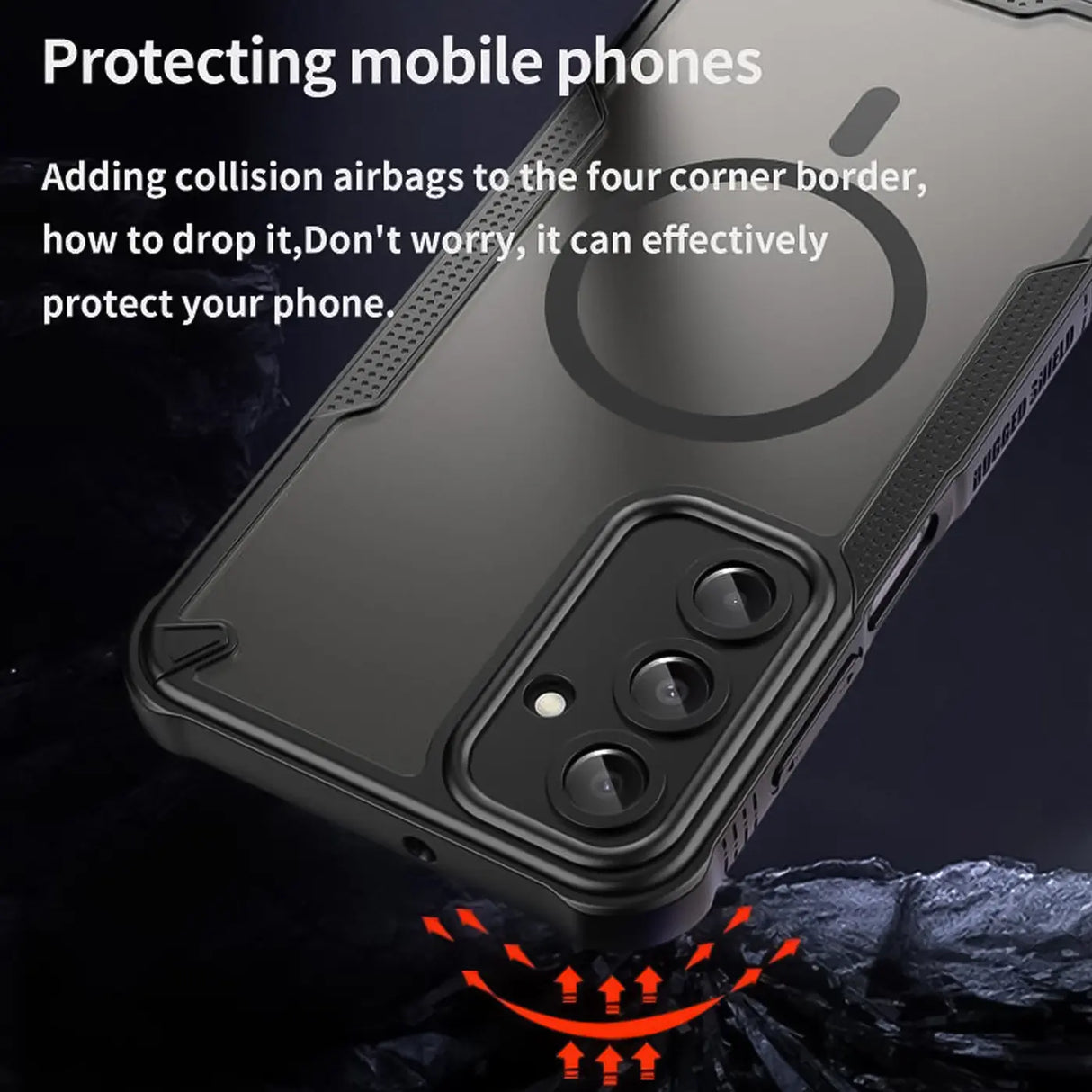 Stoßfeste, MagSafe-kompatible Handyhülle mit halbtransparenter Rückseite für Samsung Galaxy A16 5G