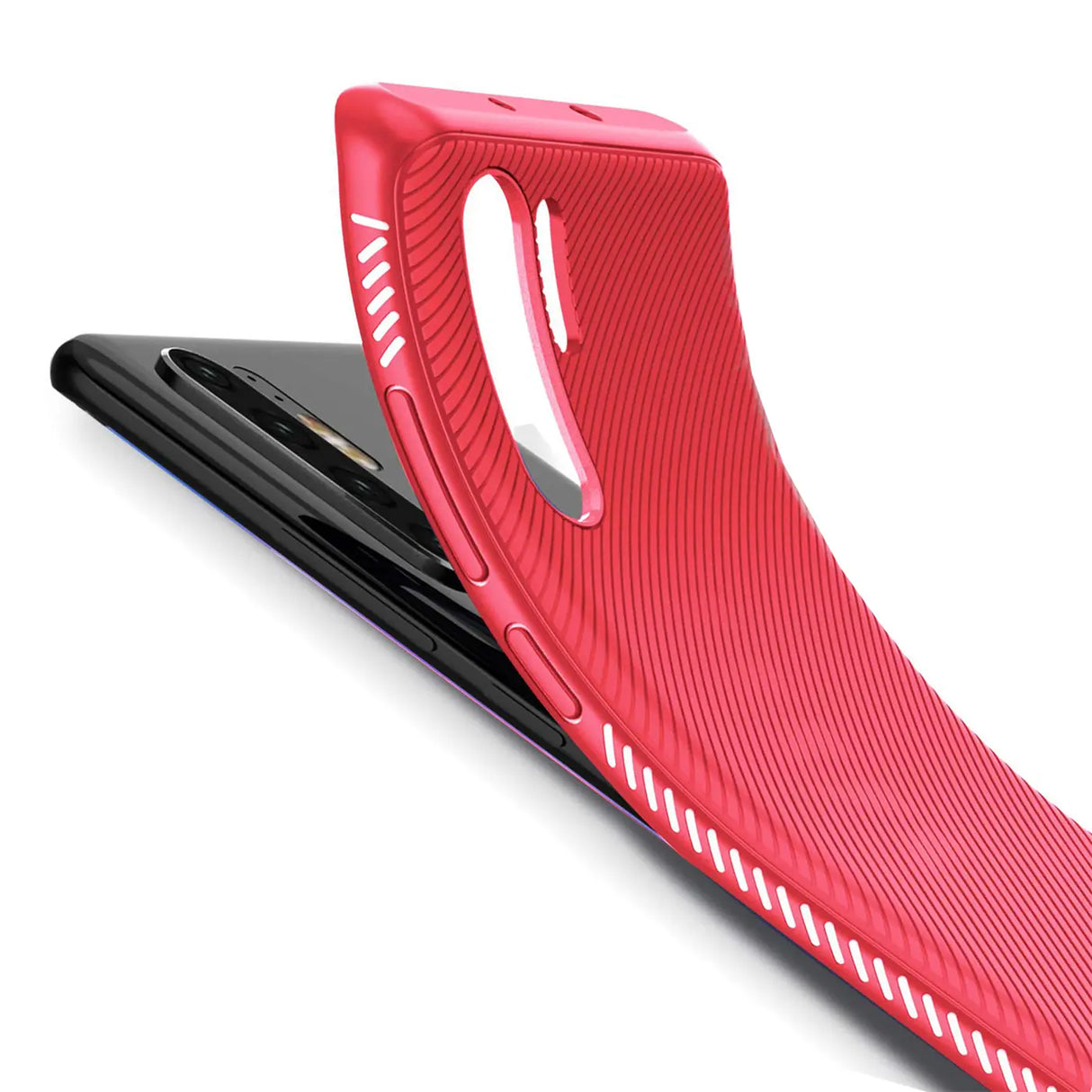 Elegante Handyhülle für Samsung Galaxy Note 10 in Rot, angenehme Haptik