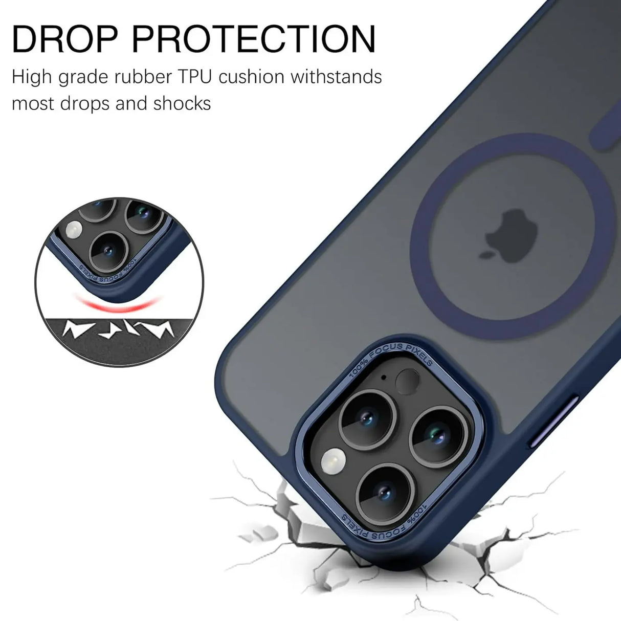 iPhone 15 Pro Hülle mit MagSafe, stoßabsorbierendem Material, erhöhtem Kameraschutz und schlankem Frame-Design in verschiedenen Farben