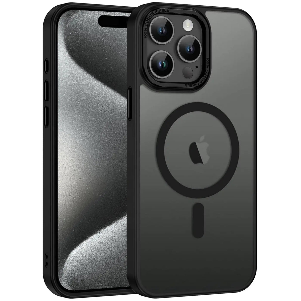 iPhone 15 Pro Max Hülle mit MagSafe, stoßabsorbierendem Material, erhöhtem Kameraschutz und schlankem Frame-Design in verschiedenen Farben