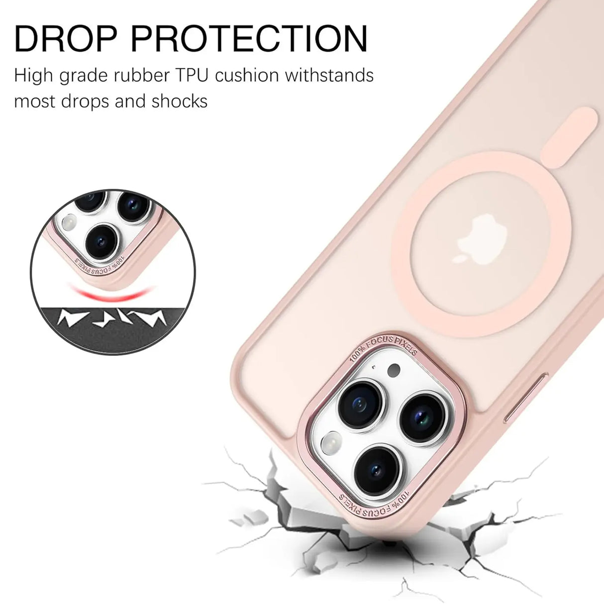 iPhone 16 Pro Hülle mit MagSafe, stoßabsorbierendem Material, erhöhtem Kameraschutz und schlankem Frame-Design in verschiedenen Farben