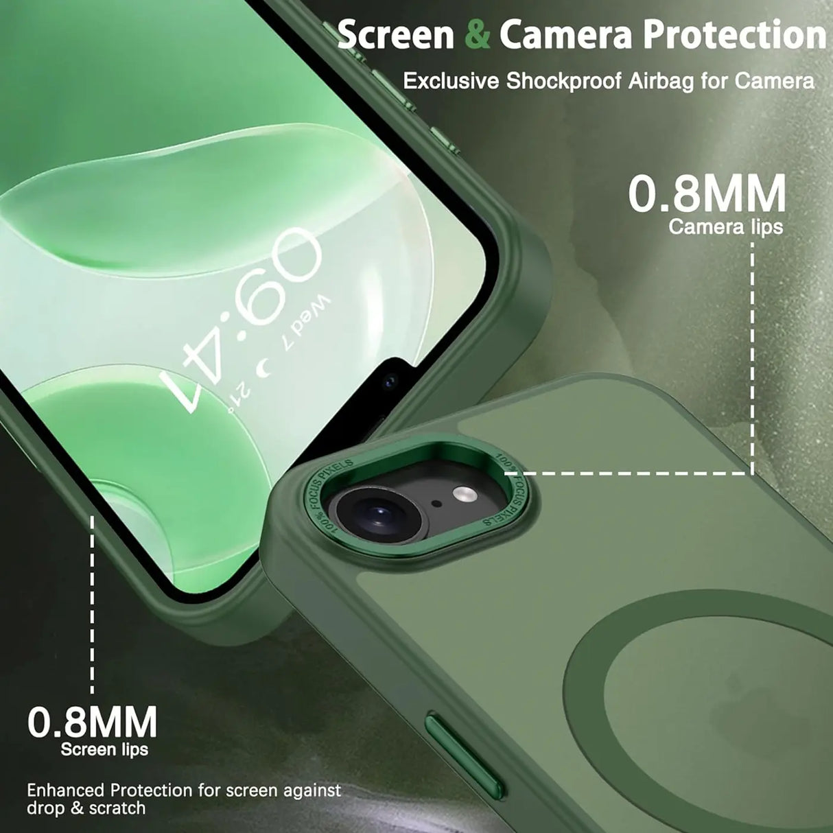 iPhone 16e Hülle mit MagSafe, stoßabsorbierendem Material, erhöhtem Kameraschutz und schlankem Frame-Design in verschiedenen Farben