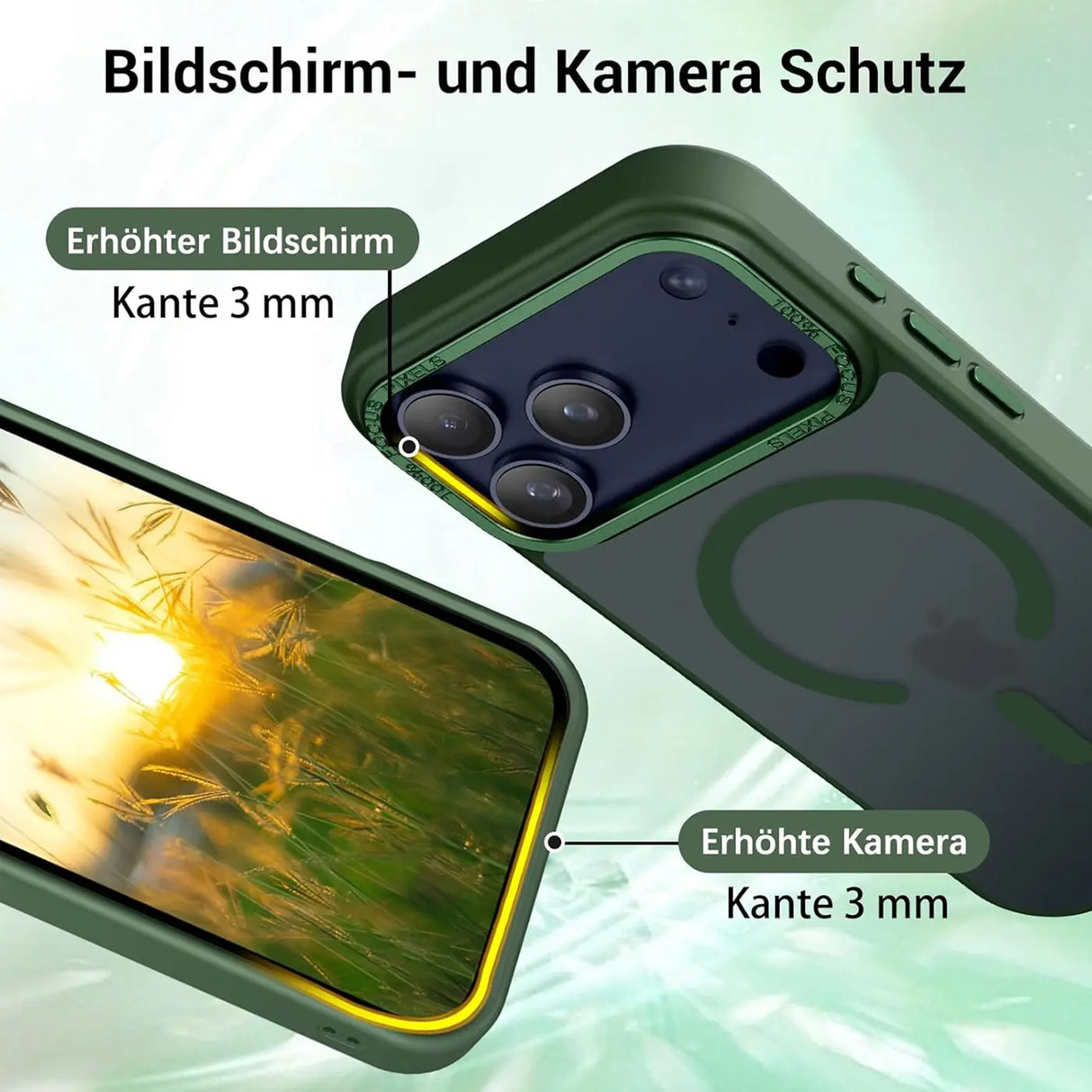 iPhone 17 Pro Max Hülle mit MagSafe, stoßabsorbierendem Material, erhöhtem Kameraschutz und schlankem Frame-Design in verschiedenen Farben