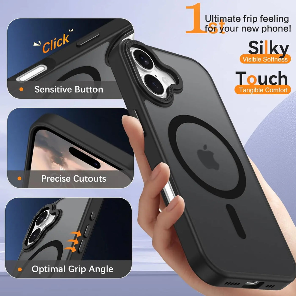 iPhone 17 Hülle mit MagSafe, stoßabsorbierendem Material, erhöhtem Kameraschutz und schlankem Frame-Design in verschiedenen Farben
