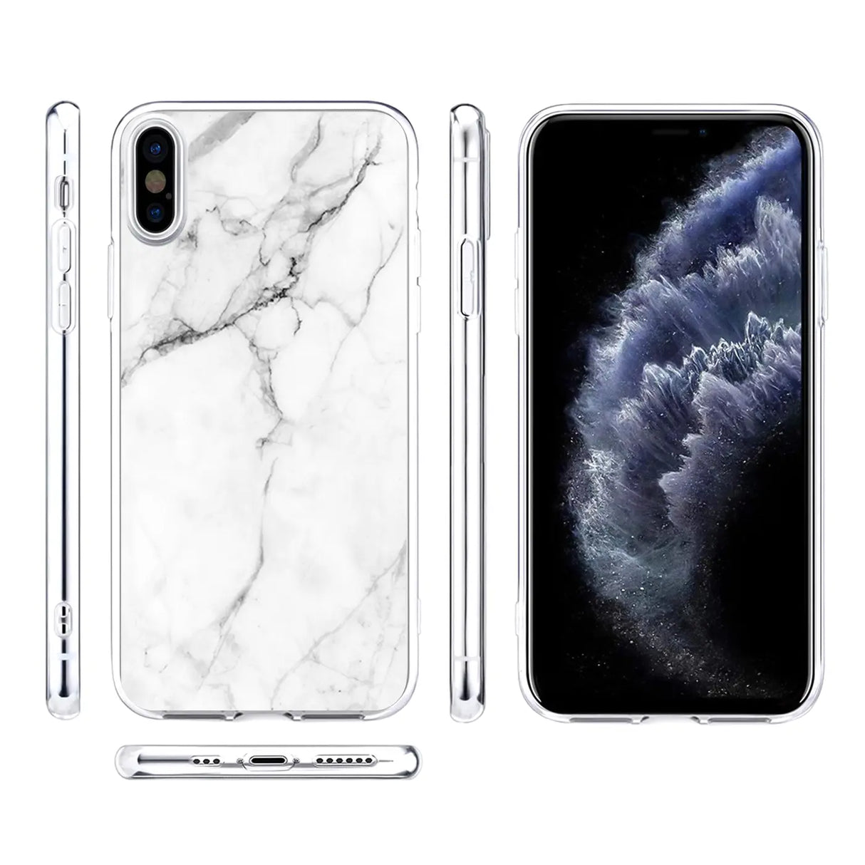iPhone X / XS Handyhülle mit buntem Motiv, große Auswahl