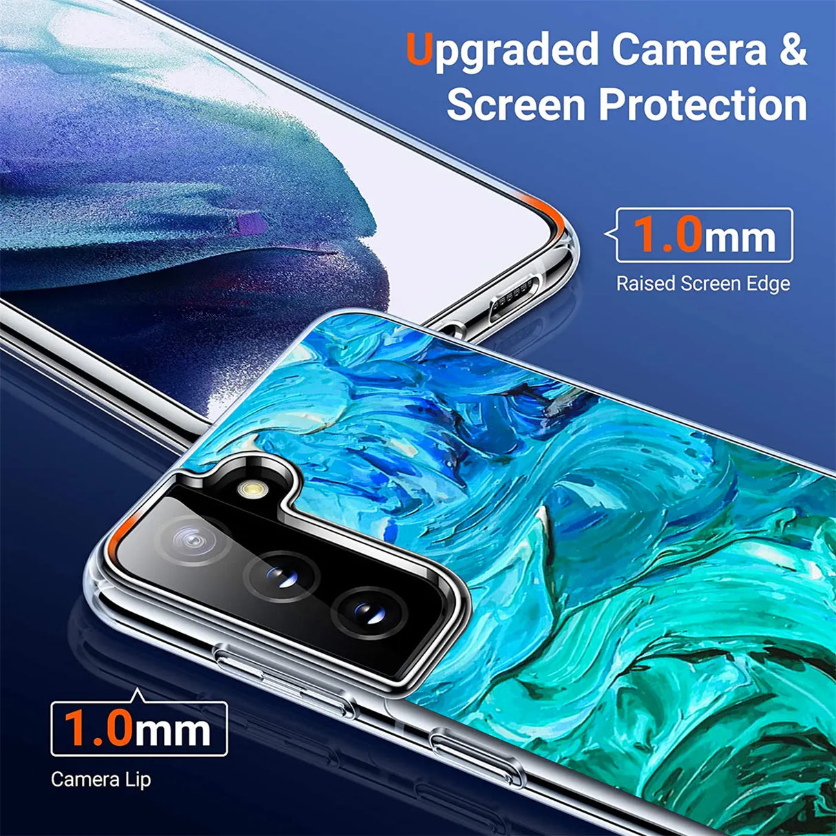 Samsung Galaxy S21 Handyhülle mit buntem Motiv, große Auswahl