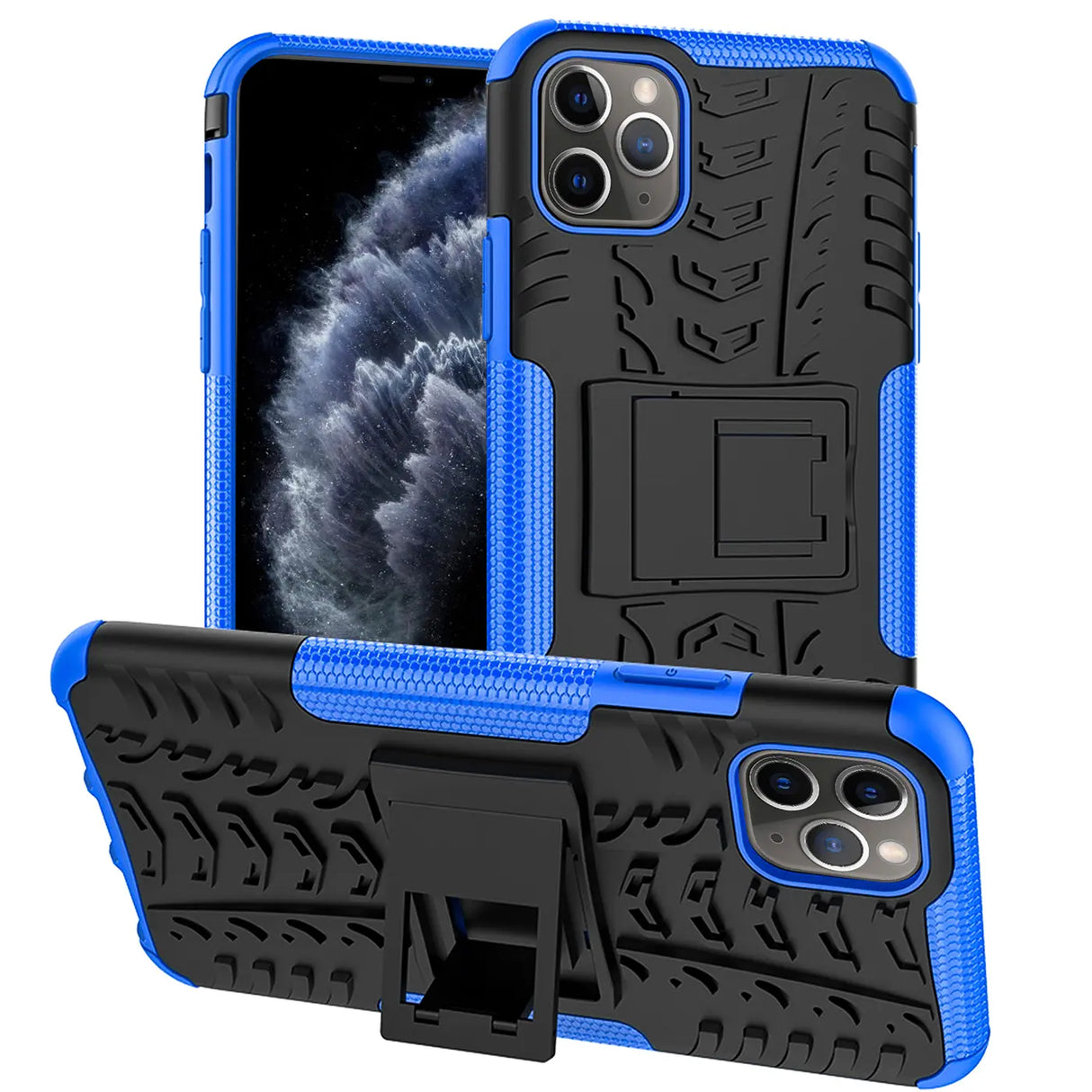 Sturzsichere, robuste Outdoor Handyhülle für iPhone 11 Pro in Blau
