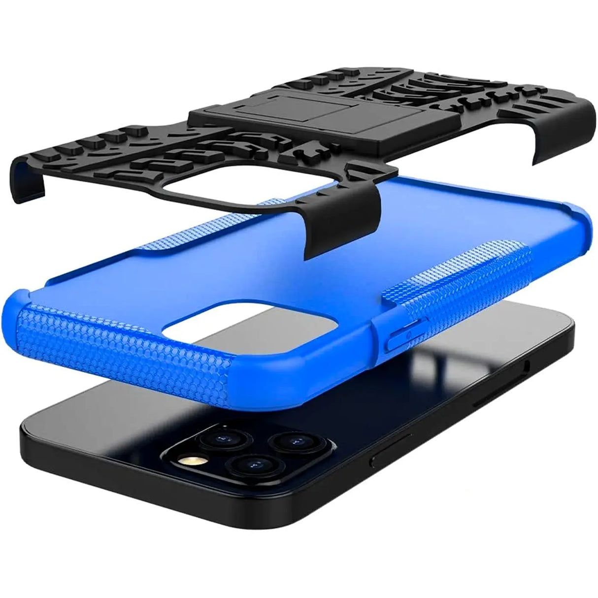 Sturzsichere, robuste Outdoor Handyhülle für iPhone 12 Pro Max in Blau