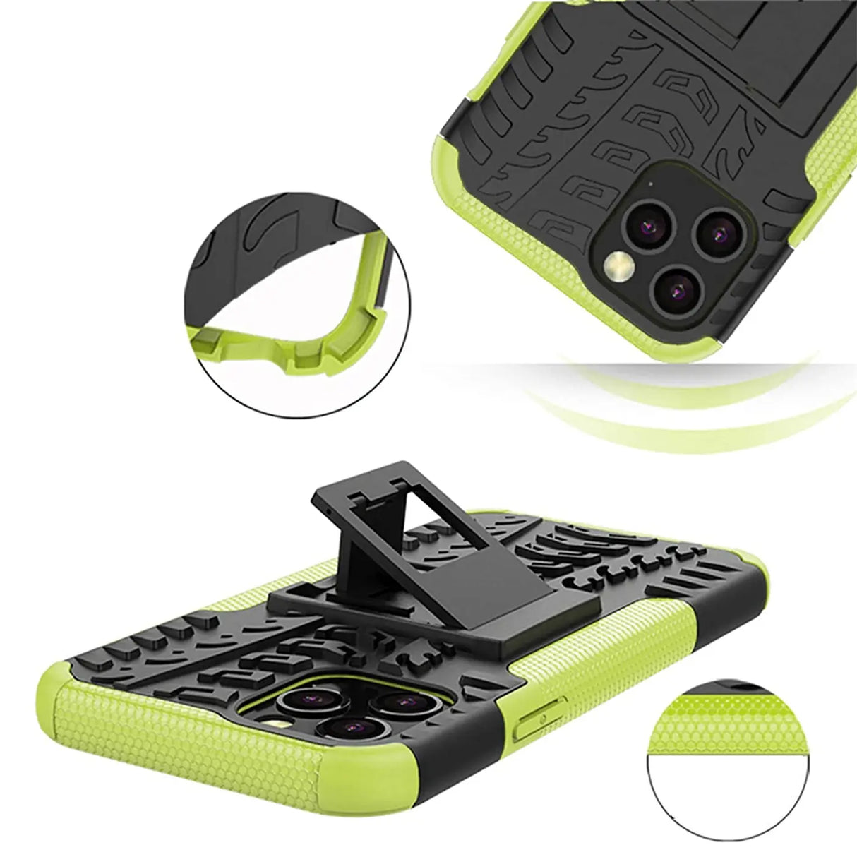 Sturzsichere, robuste Outdoor Handyhülle für iPhone 12 Pro Max in Grün