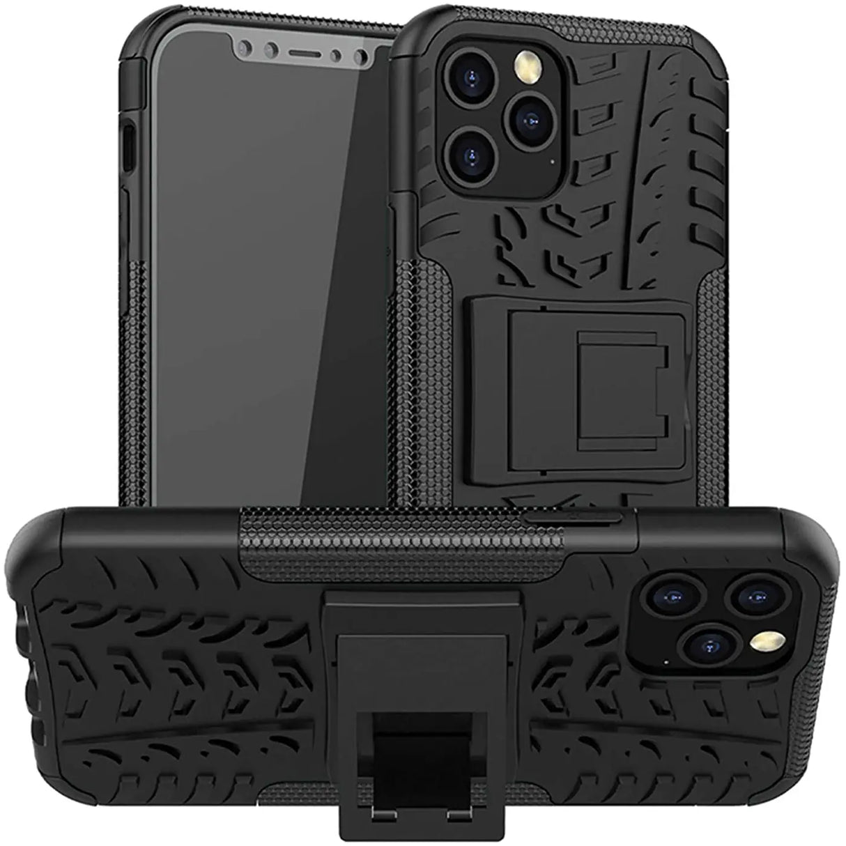 Sturzsichere, robuste Outdoor Handyhülle für iPhone 12 Pro Max in Schwarz
