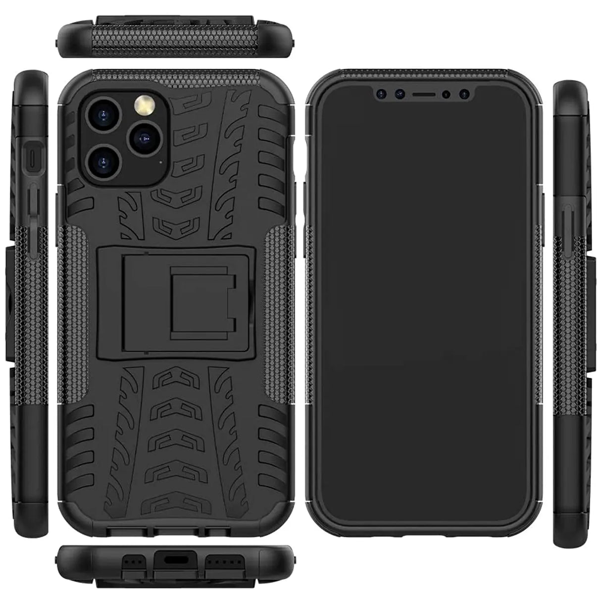 Sturzsichere, robuste Outdoor Handyhülle für iPhone 12 Pro Max in Schwarz
