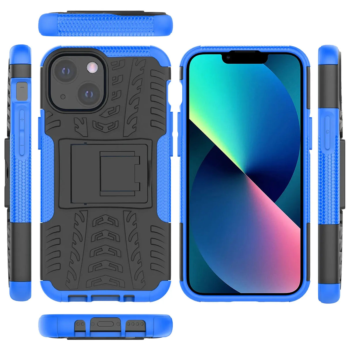 Sturzsichere, robuste Outdoor Handyhülle für iPhone 14 Plus in Blau