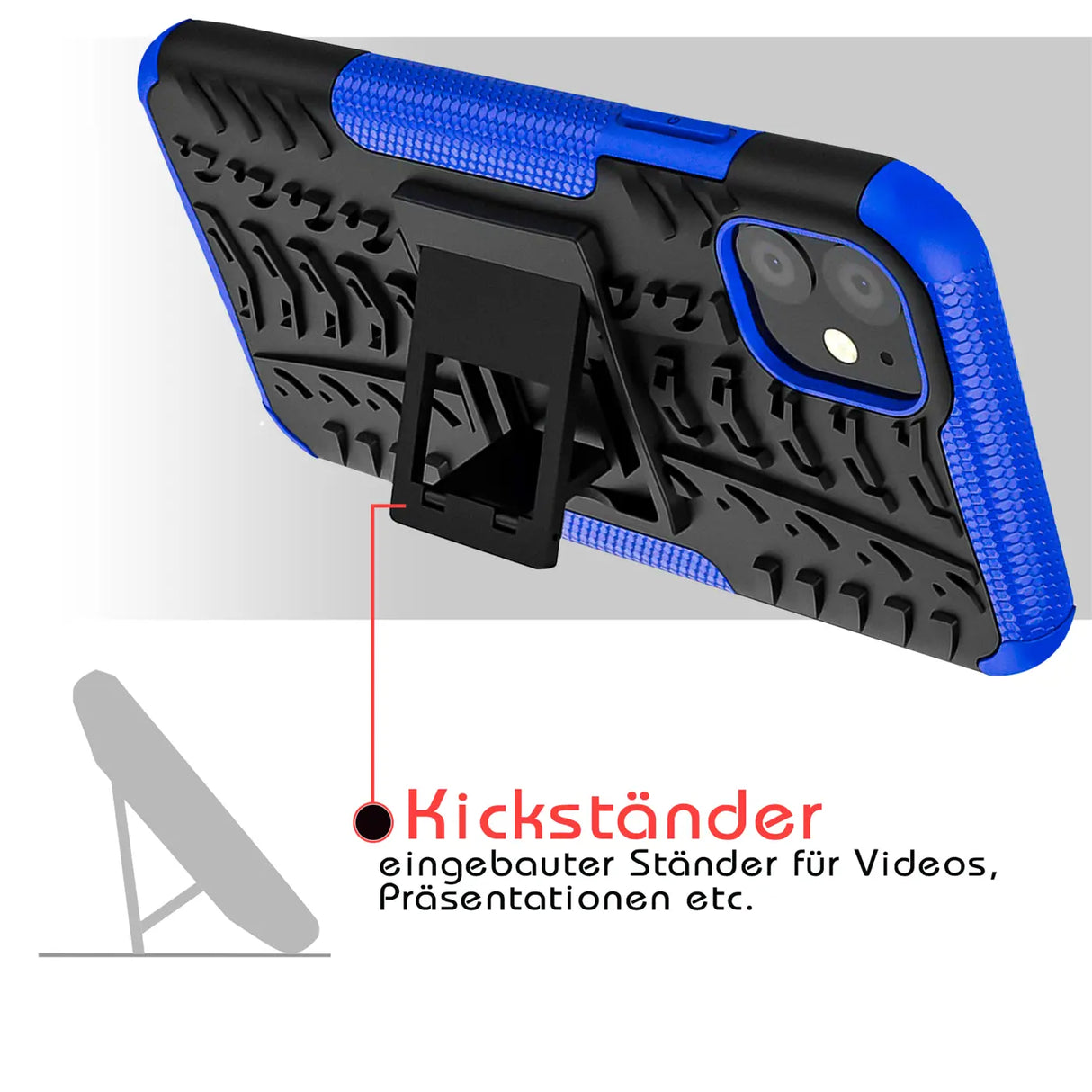 Sturzsichere, robuste Outdoor Handyhülle für iPhone 7 / 8 / SE 2 / SE 3 in Blau