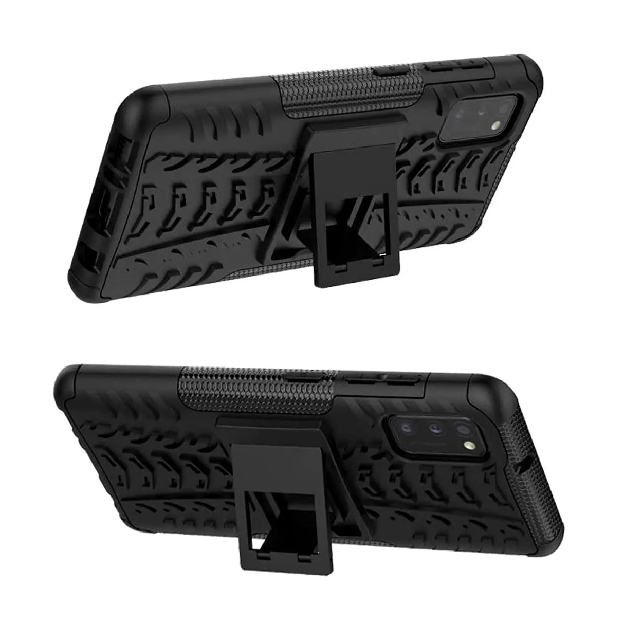 Sturzsichere, robuste Outdoor Handyhülle für Samsung Galaxy A03s in Schwarz