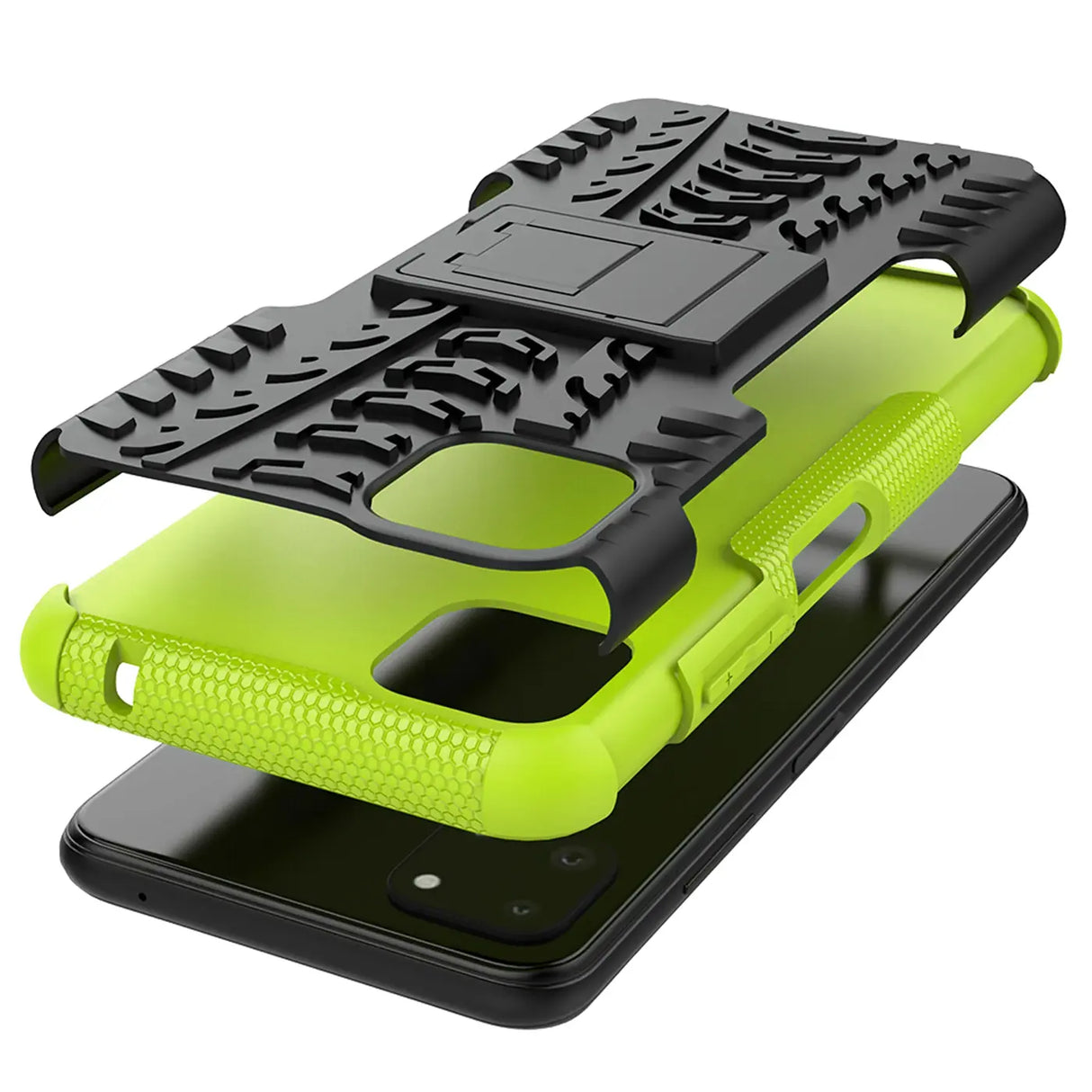 Sturzsichere, robuste Outdoor Handyhülle für Samsung Galaxy A22 5G in Grün