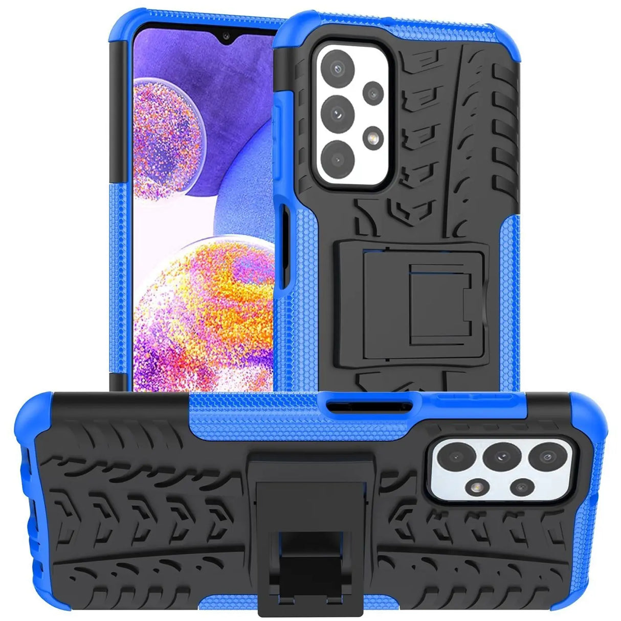 Sturzsichere, robuste Outdoor Handyhülle für Samsung Galaxy A23 5G in Blau