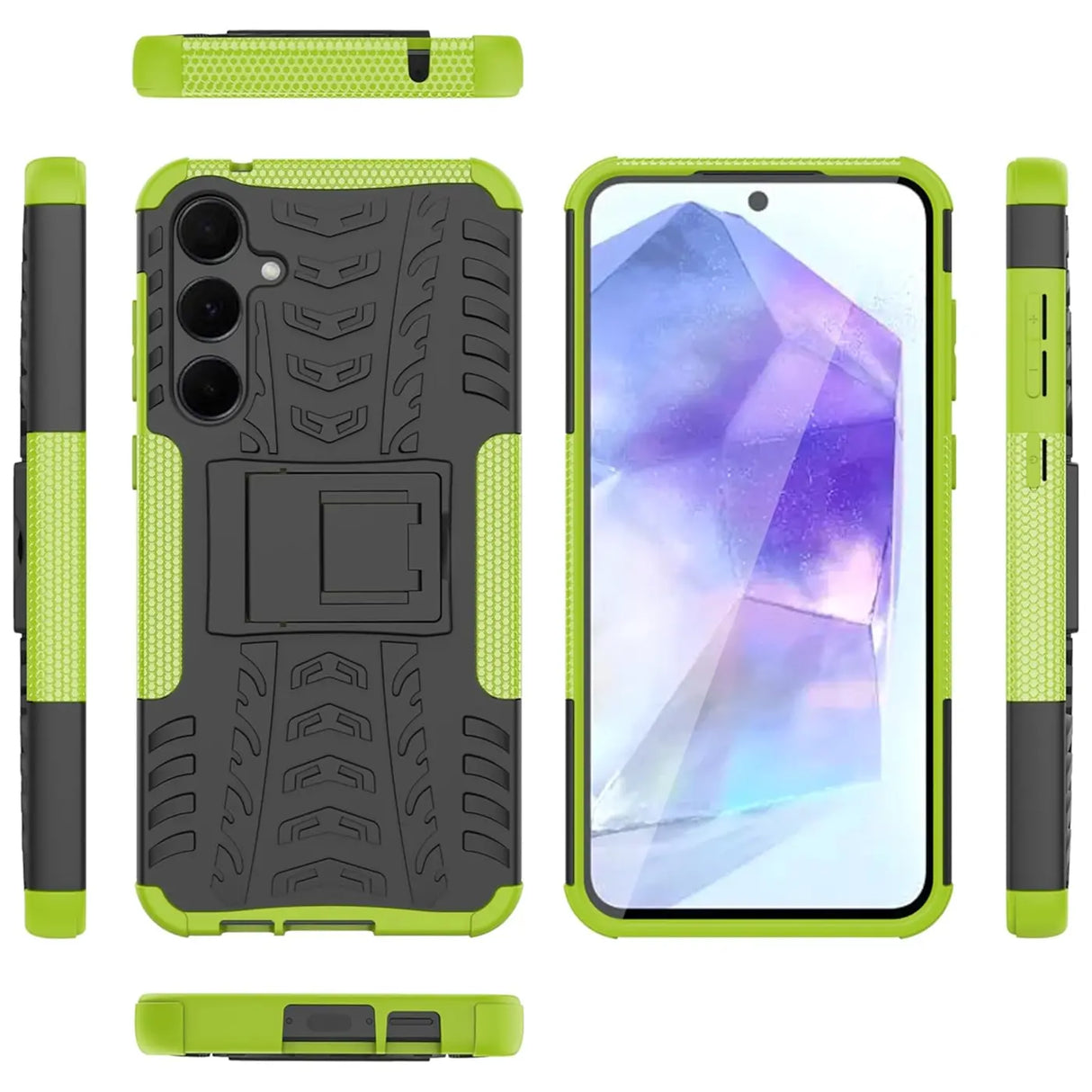 Sturzsichere, robuste Outdoor Handyhülle für Samsung Galaxy A36 5G in Grün