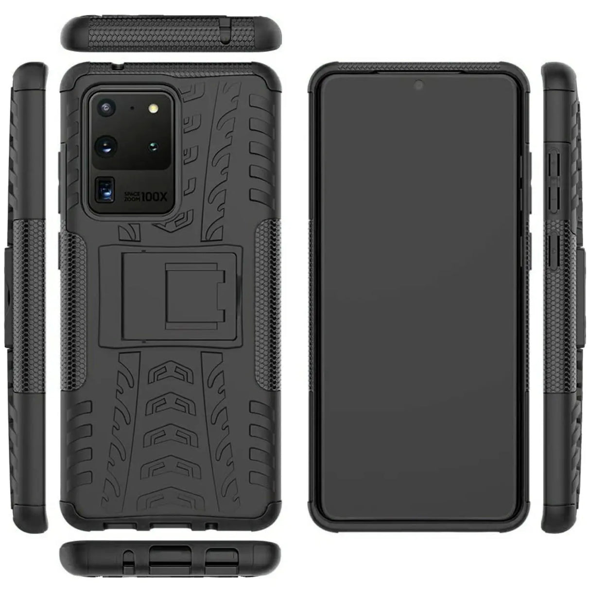 Sturzsichere, robuste Outdoor Handyhülle für Samsung Galaxy S20 Ultra in Schwarz