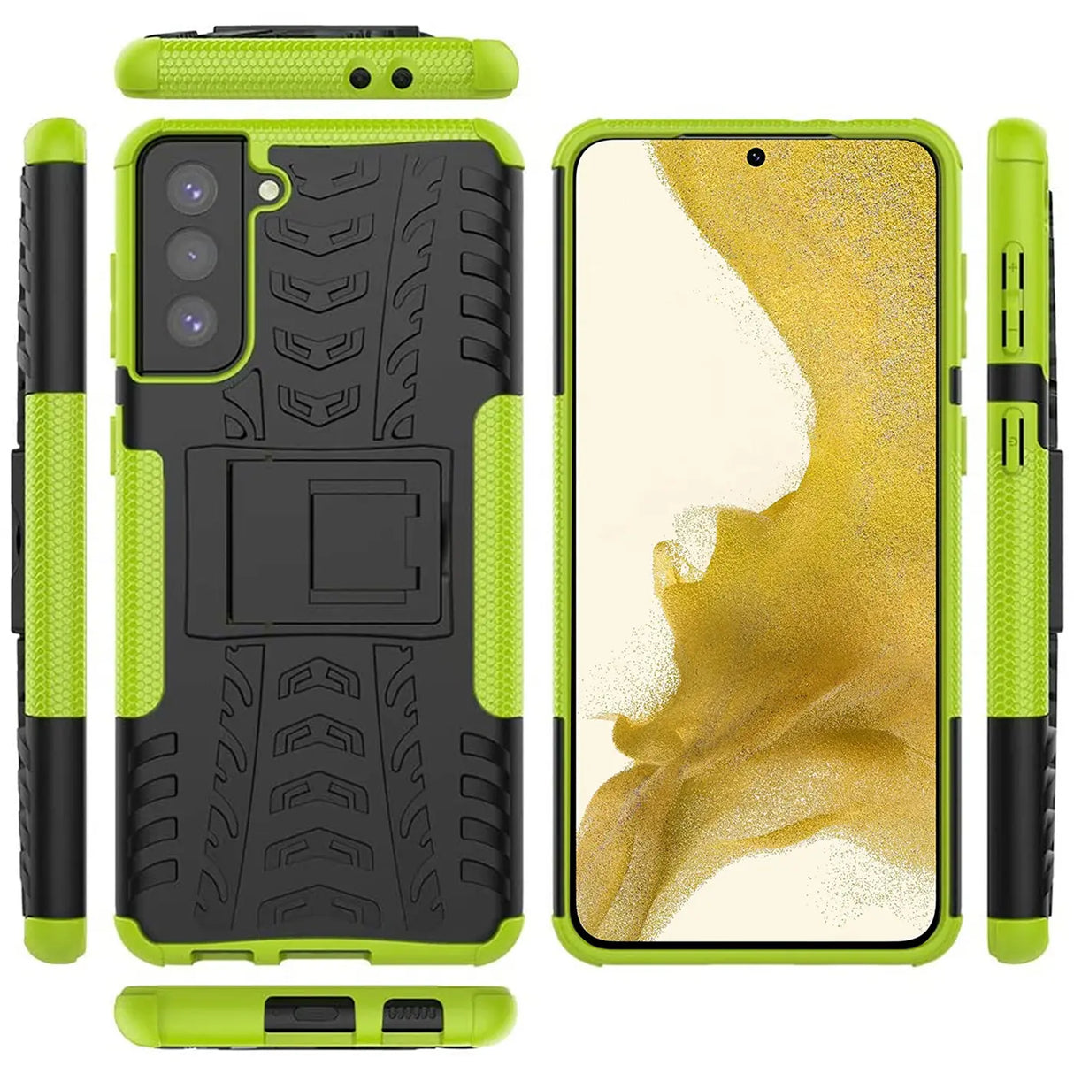 Sturzsichere, robuste Outdoor Handyhülle für Samsung Galaxy S22 Plus in Grün