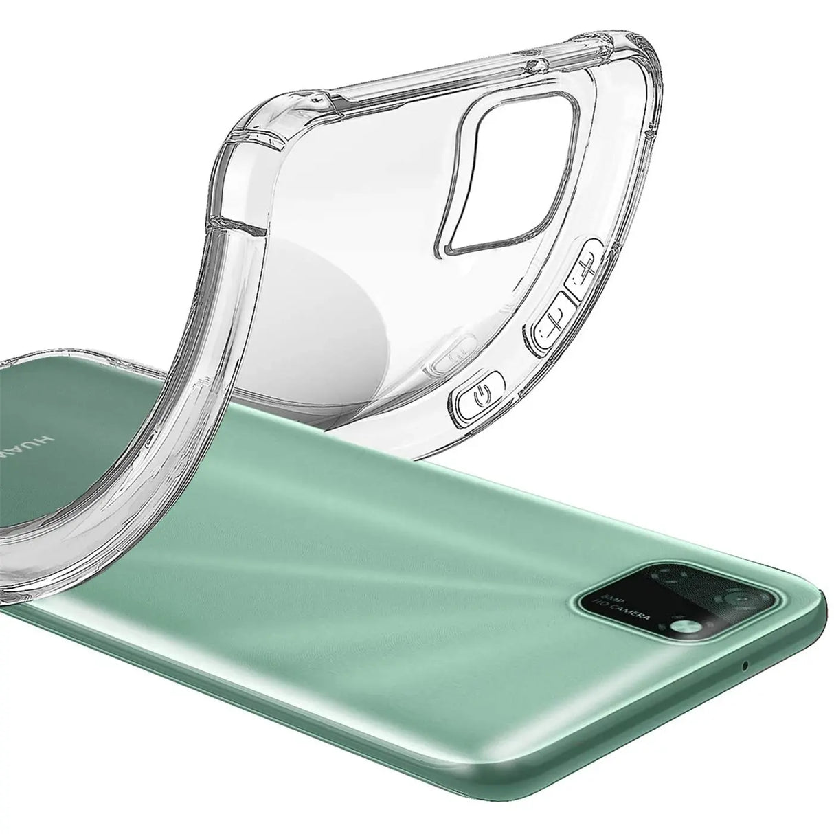 Stoßdämpfende, durchsichtige Handyhülle für Huawei Y5P