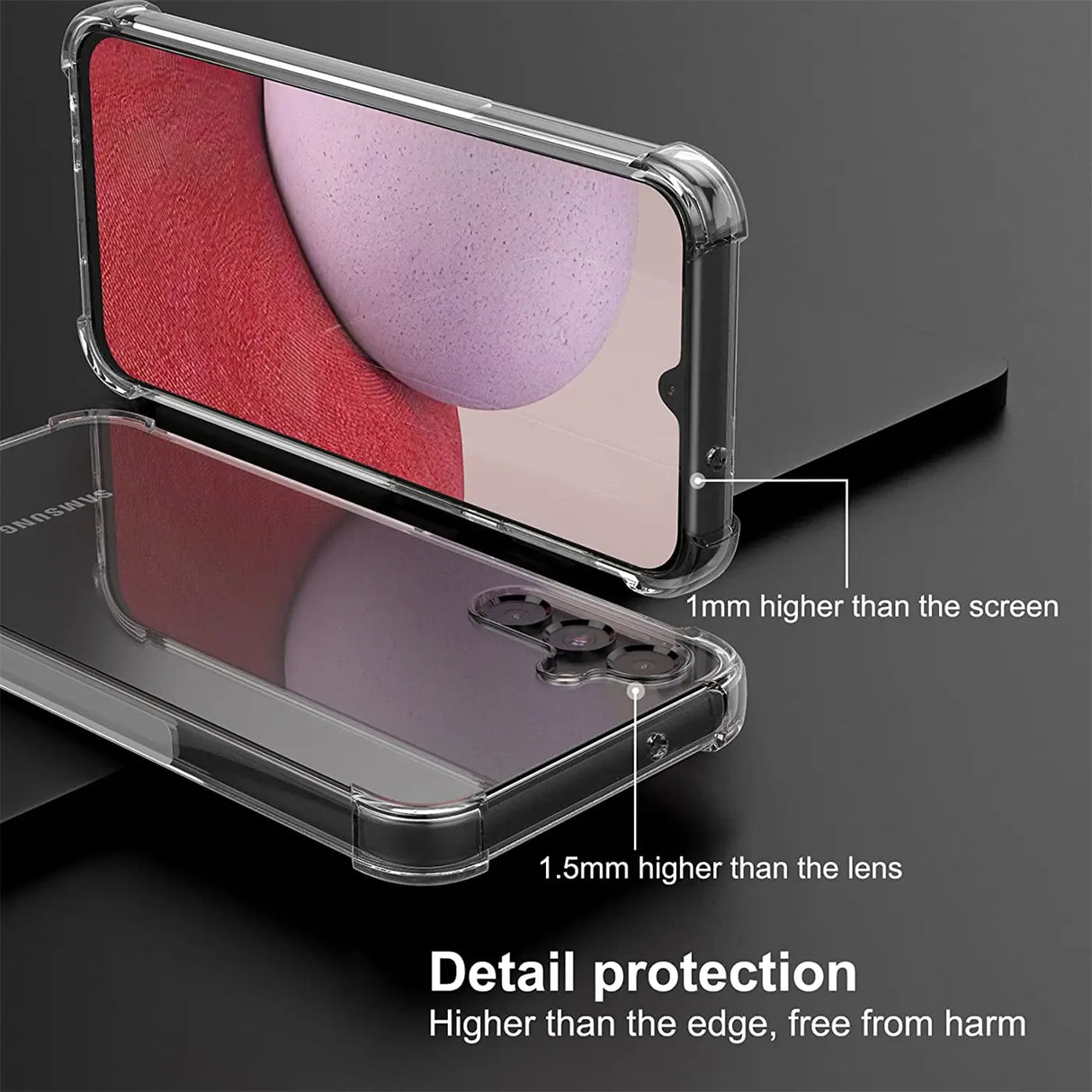 Stoßdämpfende, durchsichtige Handyhülle für Samsung Galaxy A14 4G / 5G