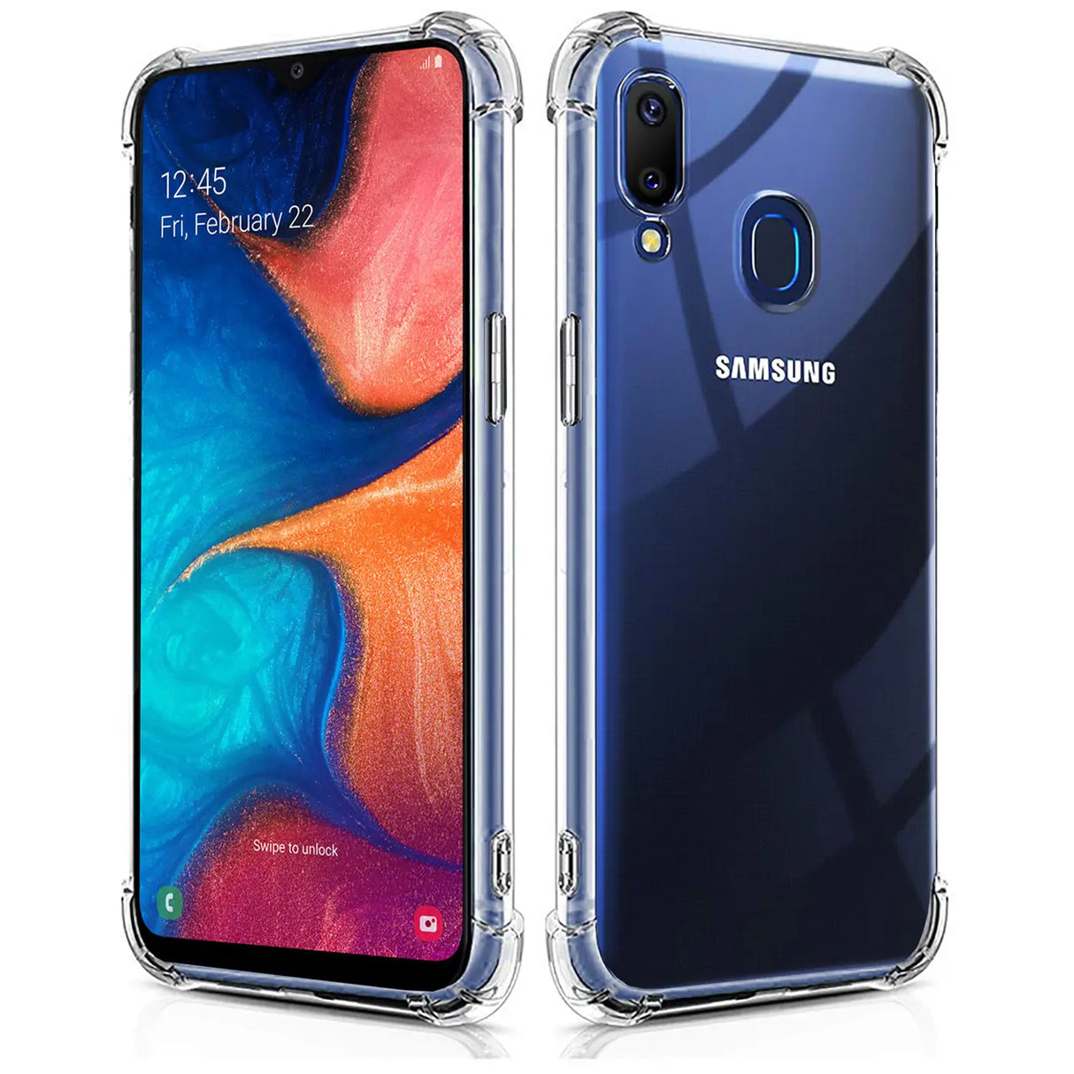 Stoßdämpfende, durchsichtige Handyhülle für Samsung Galaxy A20e