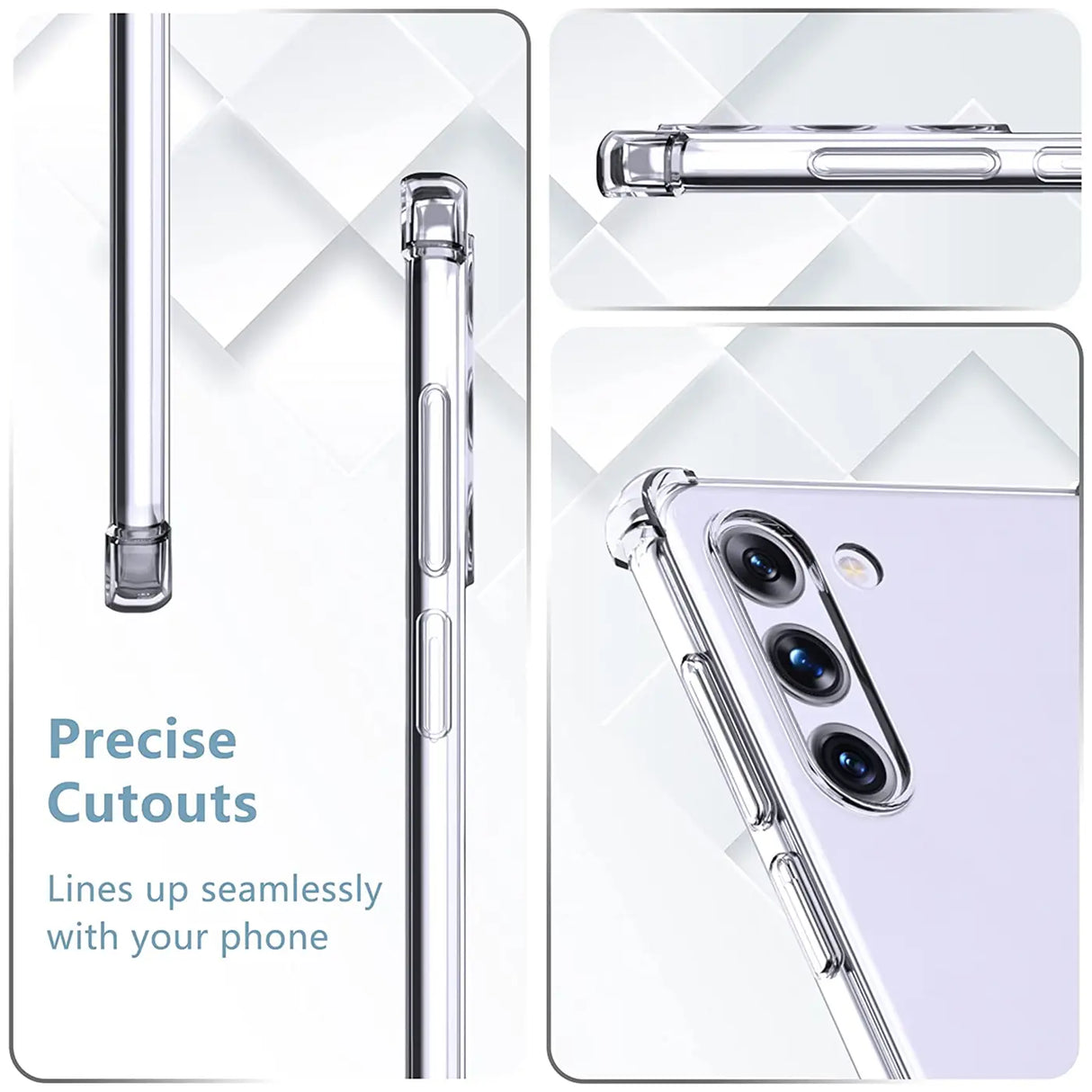 Stoßdämpfende, durchsichtige Handyhülle für Samsung Galaxy S23 Plus