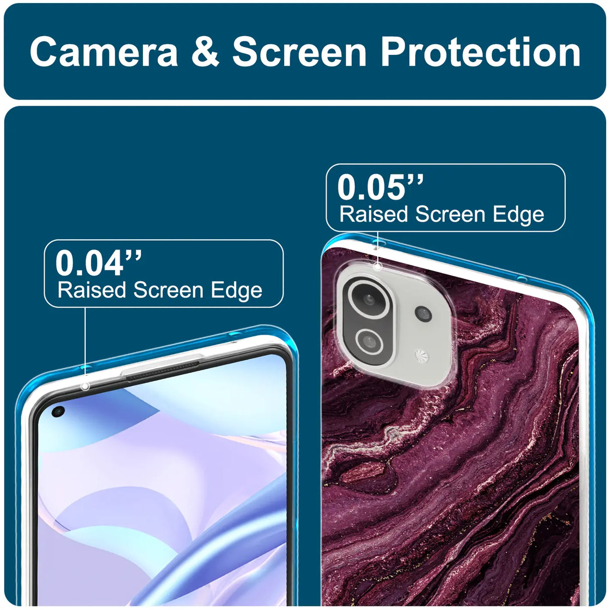 Edel designte Luxus Marmor Handyhülle für Xiaomi Mi 11 Lite 4G/5G