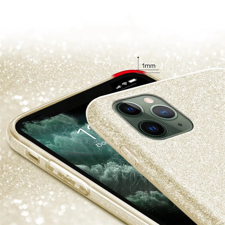 Glitzer Handyhülle aus TPU für iPhone 11 Pro Max in Gold