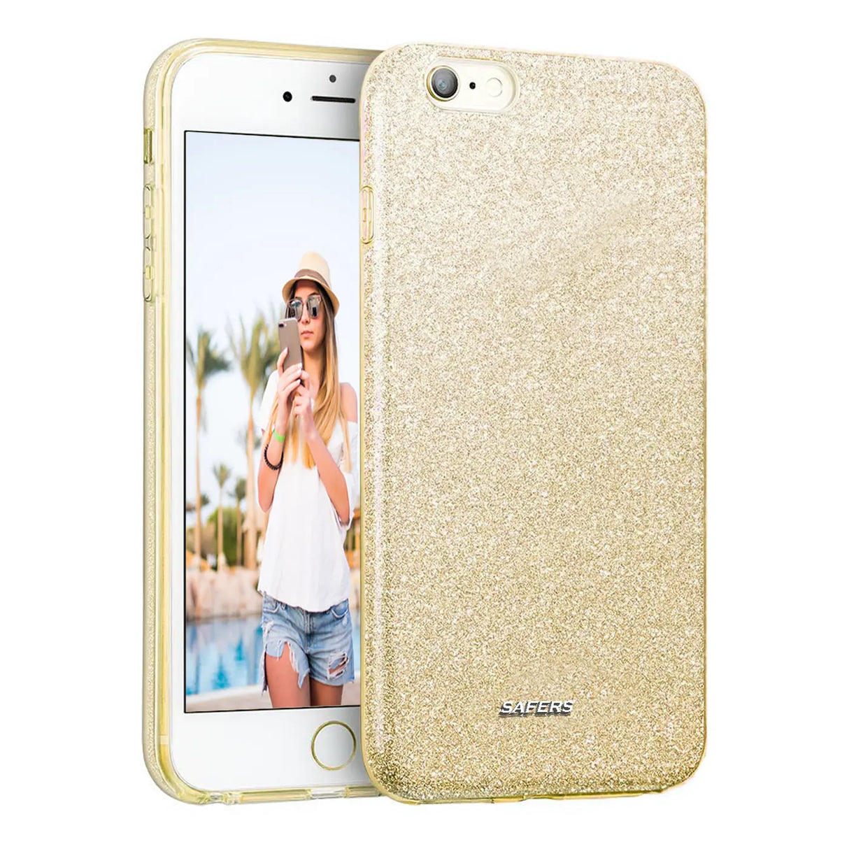 Glitzer Handyhülle aus TPU für iPhone 6s Plus / 6 Plus in Gold