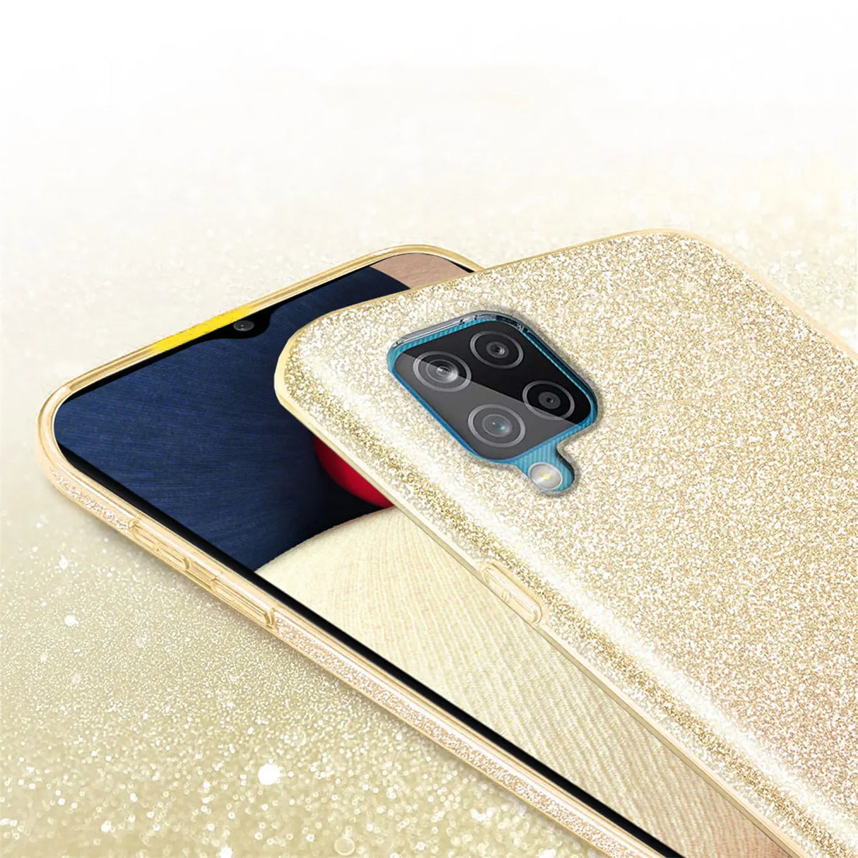 Glitzer Handyhülle aus TPU für Samsung Galaxy A22 4G / M32 / M22 in Gold